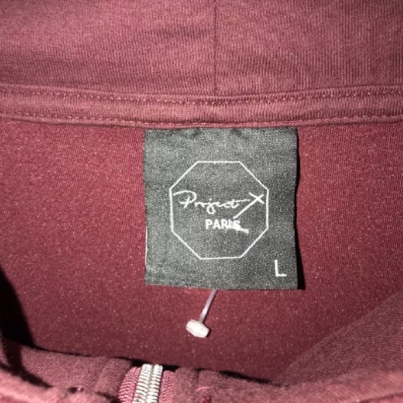 Project X Paris burgundy neoprene jacket 3/4 - Picture 3 of 7